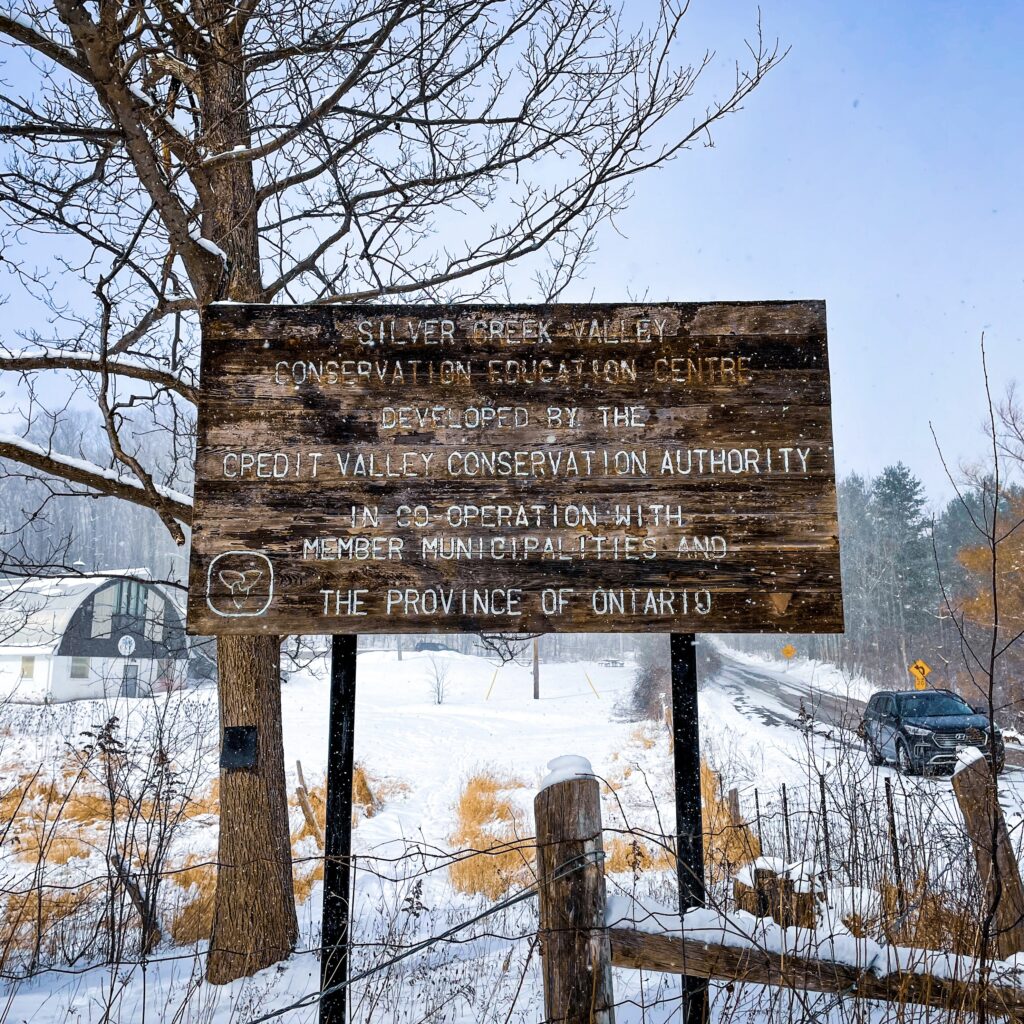 Vintage Park sign at Silver Creek Conservation Area