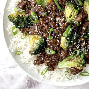 Korean Beef Bowl with Broccoli